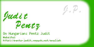 judit pentz business card